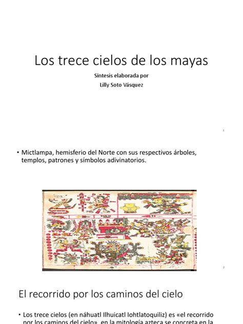 Los Trece Cielos De Los Mayas Síntesis Elaborada Por Lilly Soto