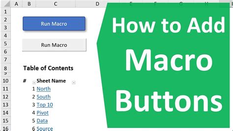 How To Create Macro Buttons In Excel Worksheets Excel Macro