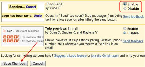 Enable Undo Send Option In Gmail