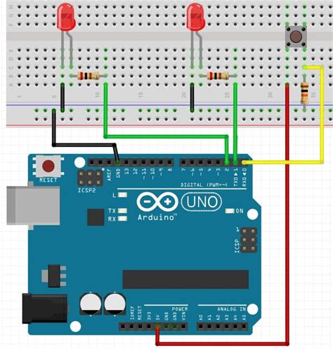 Push Button Interfacing With Arduino Reading Digital Inputs