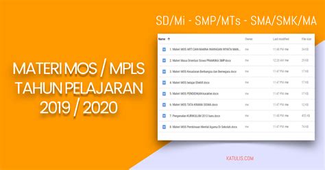 Maybe you would like to learn more about one of these? 8 Contoh Materi MOS/MPLS untuk SD, SMP, SMA Terbaru - Katulis
