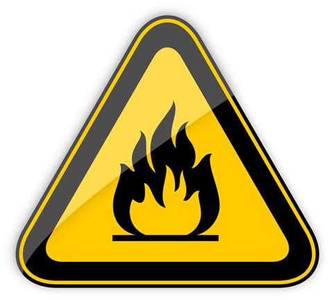 Highly Flammable Warning Sign Png Clipart