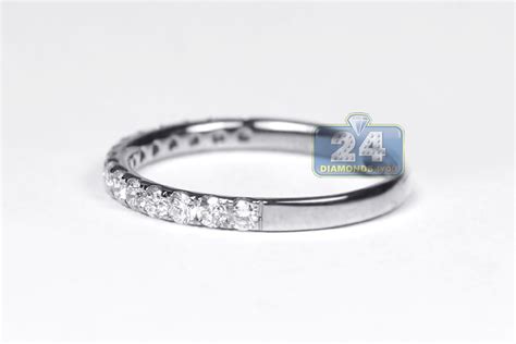 White gold wedding rings for women. Womens Diamond Wedding Band Ring 18K White Gold 0.46 ct 2 mm