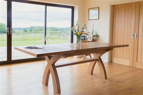 Large 10 Seater Extending Oak Dining Tables Top Furniture