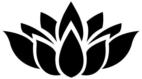 Download OnlineLabels Clip Art - Lotus Flower Silhouette 7