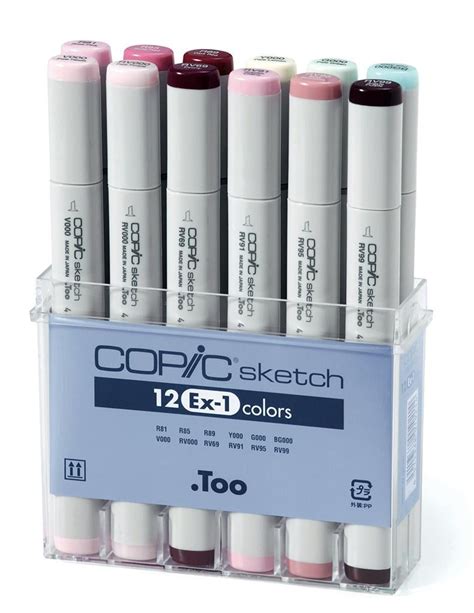 Copic® Sketch Marker Set 12 Color Set Ex 1