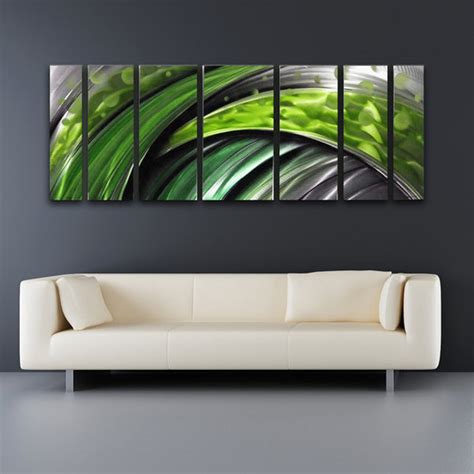 Green Flash Large Modern Abstract Metal Wall Art Sculpture Decor