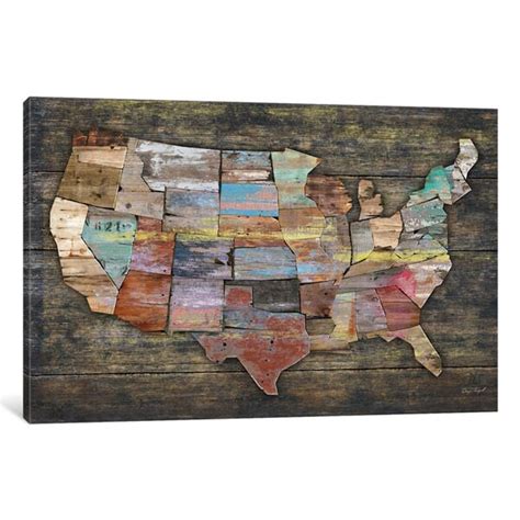 Shop Icanvas Usa Map I By Diego Tirigall Canvas Print Free Shipping