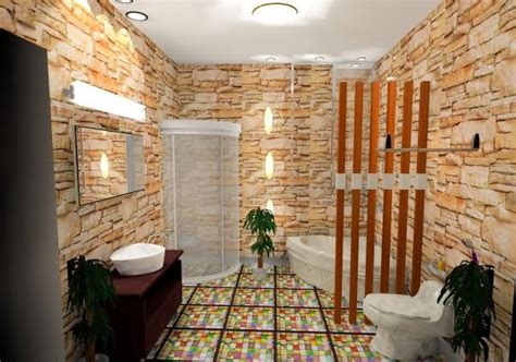Desain Interior Rumah: Desain Kamar Mandi Minimalis Nuansa Alam Dengan