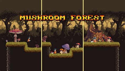 Pixel Art Mushroom Forest Asset Pack Gamedev Market