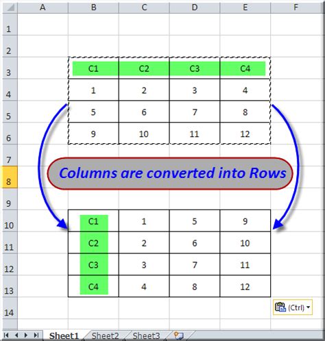 Excel Sheet Columns To Rows Word Excel