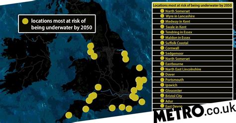 Map Reveals Where 200000 Homes In England Could Be Underwater By 2050