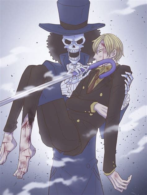 Brook and Sanji Art by @sprint41_inaba | エース ワンピース, サンジ イラスト, イラスト