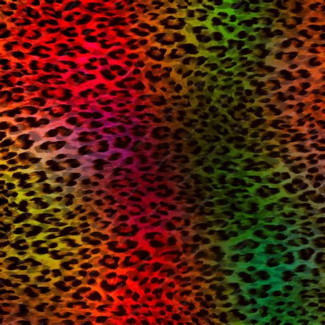 Premium Ai Image Abstract Colorful Leopard Texture Background
