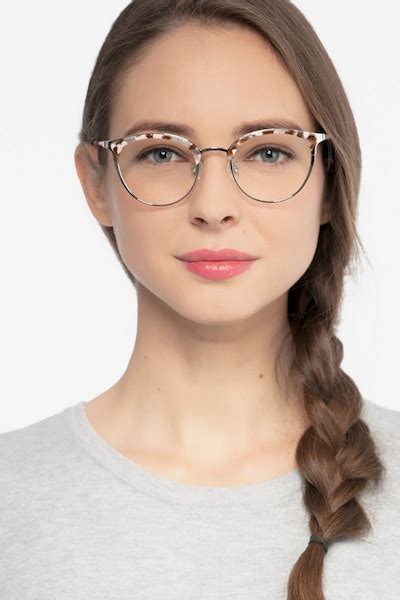 Bouquet Round Floral Silver Frame Glasses For Women Eyebuydirect