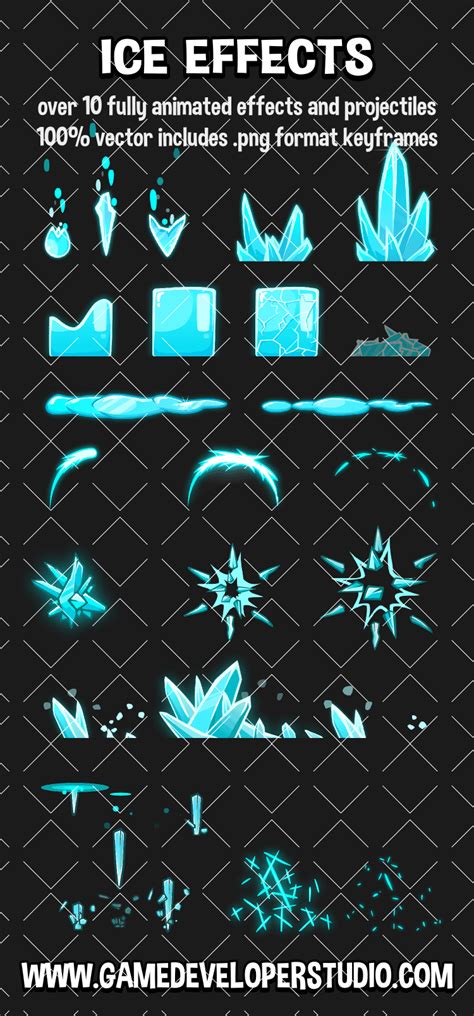 2d Ice Game Effects And Ice Spells