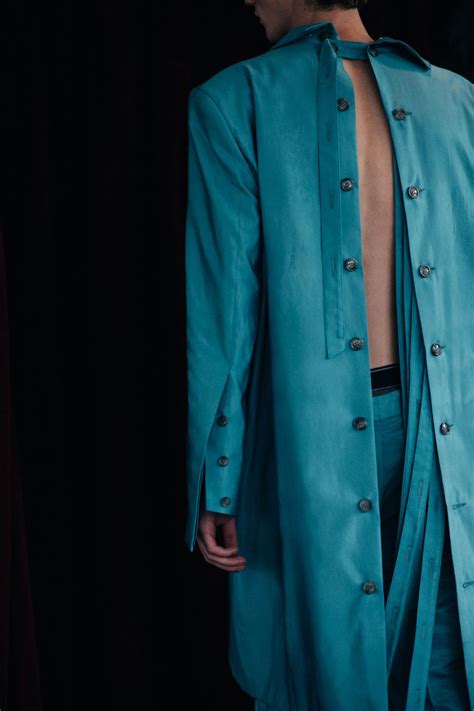 Trim away the sleeves and neck band. Y/PROJECT SS17 Homme backstage. Ph: Adam Katz Sinding. | T ...