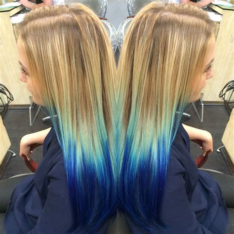 Hair Painted From Blonde To Blue Hair Colors Ideas