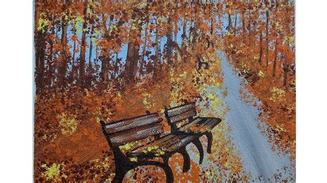 Bench In The Garden Acrylic Painting 🎨how To Paint Bench Wings Of