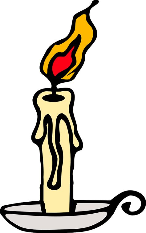 Candle Flame Lit Free Vector Graphic On Pixabay