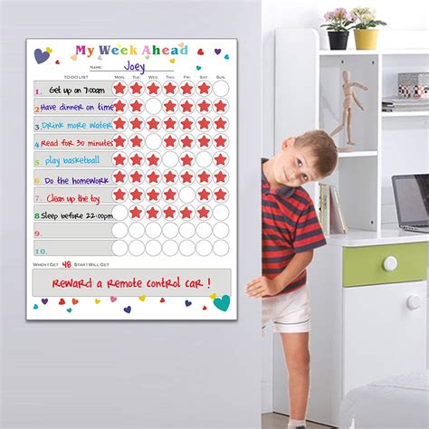 Ucmd Reward Charts For Children Magnetic Chore Chart For Kids Star