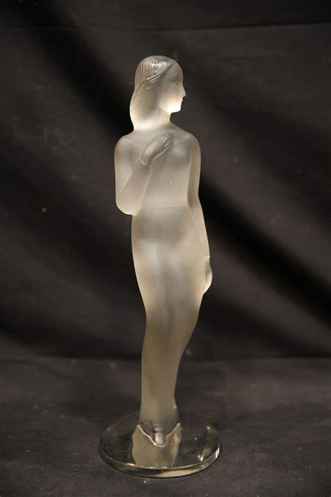 Elegant Art Deco Lalique Glass Reproduction Figure Of A Nude Woman French Ebay