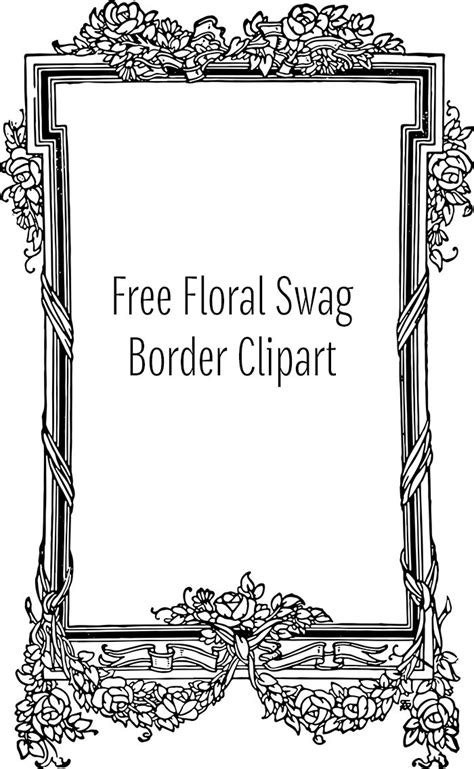 Stock Vector Images Vintage Floral Swag Border With Clip Art Clip