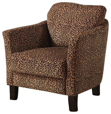 Dining chair cover set of 4 animal leopard print pattern design funny brown dining room chair slipcovers seat covers for. Coaster Club Chair in Cheetah Print - Transitional ...