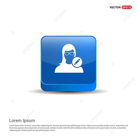 Blue Button Clipart Vector Edit User Icon 3d Blue Button User Icons