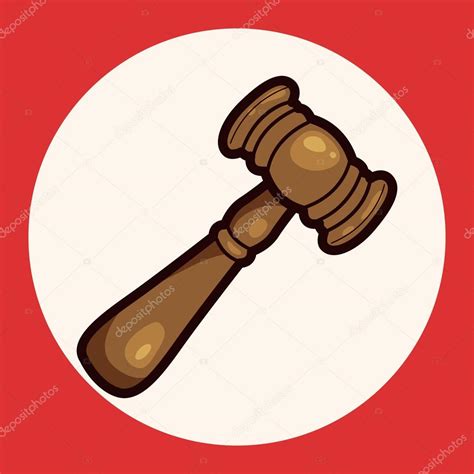 Este martillo de plástico es marrón y mide alrededor de 25 cm de largo.es original y perfecto para tu disfraz de juez.completa tus disfraces con este martillo justiciero en carnaval. Elemento de icono de martillo de juez theme elementos — Vector de stock © mocoo2003 #92252992