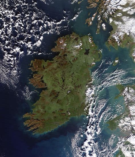 Large Satellite Map Of Ireland Ireland Europe Mapsland Maps Of
