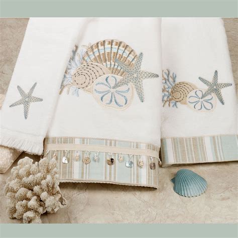 By The Sea Embroidered Bath Towels