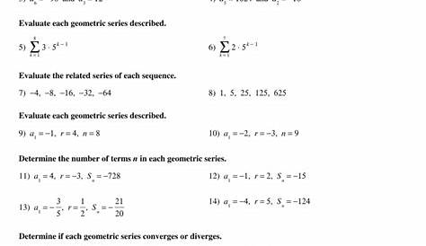 geometric sequence worksheet grade 10