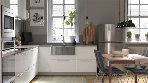 Ekbacken worktop double sided light grey white with white edge 246. Modern Kitchen Design - Remodel Ideas & Inspiration - IKEA