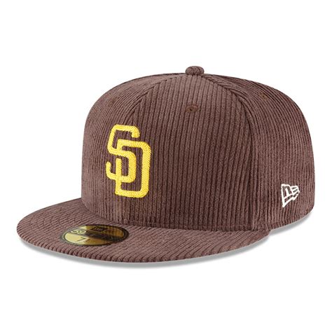 Official New Era San Diego Padres Mlb Corduroy Brown 59fifty Fitted Cap