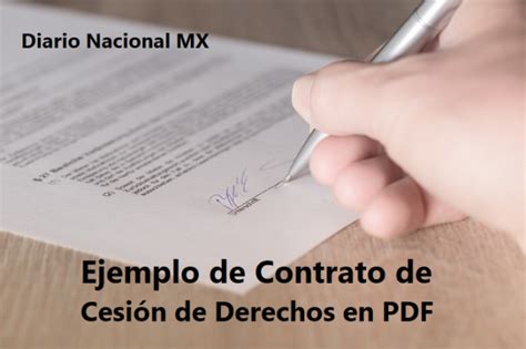 Ejemplo De Contrato De Cesión De Derechos Diario Nacional