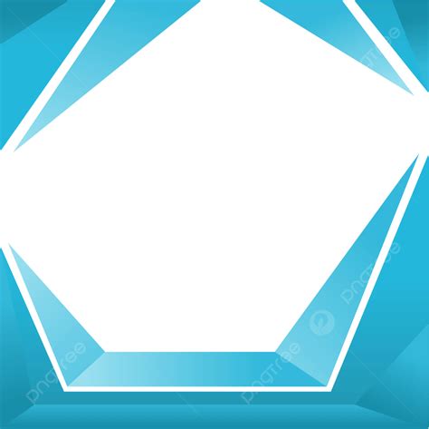 Blue Geometric Frame Transparent Background Vector Blue Geometric