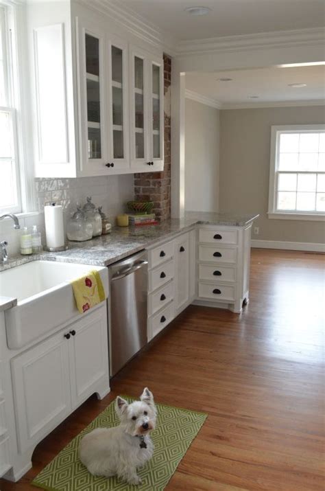 With the soft green undertone, it we have revere pewter painted on the majority of our main floor, so i am speaking from my experience. Walls: Benjamin Moore Revere Pewter Cabinets: Benjamin ...