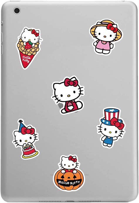 100pcs Hello Kitty Stickers Japanese Sanrio Kawaii Stickers Aesthetic