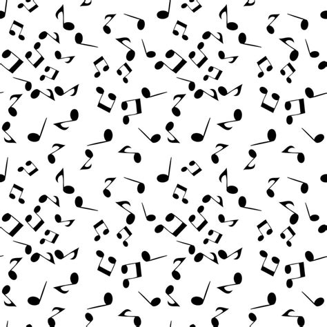 Soaring Musical Notes Seamless Pattern Vector Illustration Eps10
