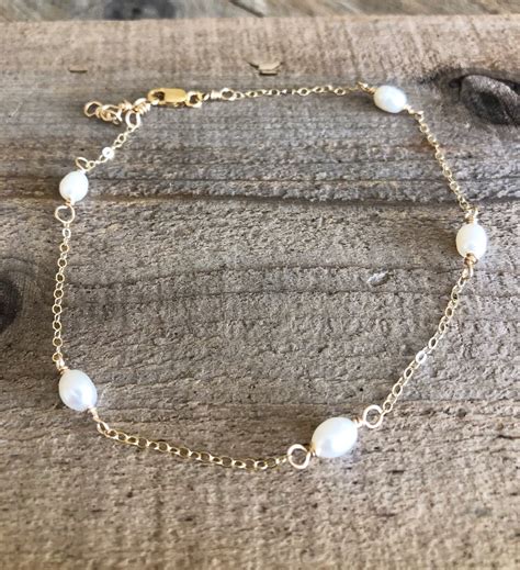 Freshwater Pearl Anklet — Quinn Sharp Jewelry Designs