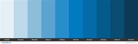 Blue Color Palette For Website Graphics And Ui Design