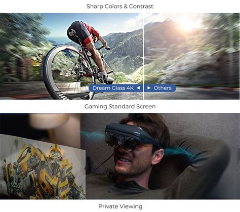 New Dream Glass 4k Portable Ar Virtual Smart Glasses 200 Inch 3d Screen