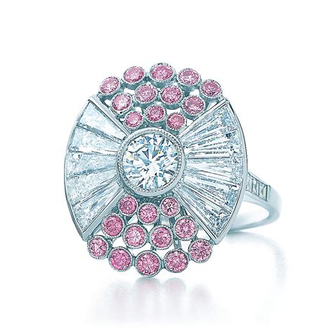 Ring In Platinum With White And Fancy Vivid Pink Diamonds Tiffany And Co