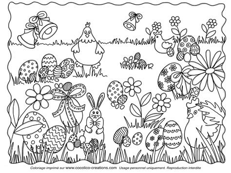 dessin a colorier de paques | Coloriage paques, Coloriage oeuf de