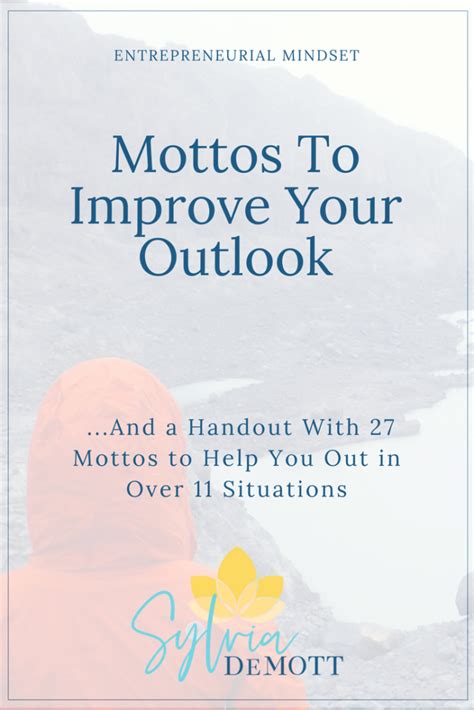 Mottos to Improve Your Outlook | Mindset coaching, Business mindset, Improve yourself
