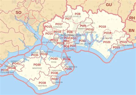 Portsmouth Postcode Information List Of Postal Codes Uk