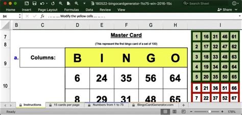 Bingo Card Generator Excel Windows 15 Cards Bingo Card Generator