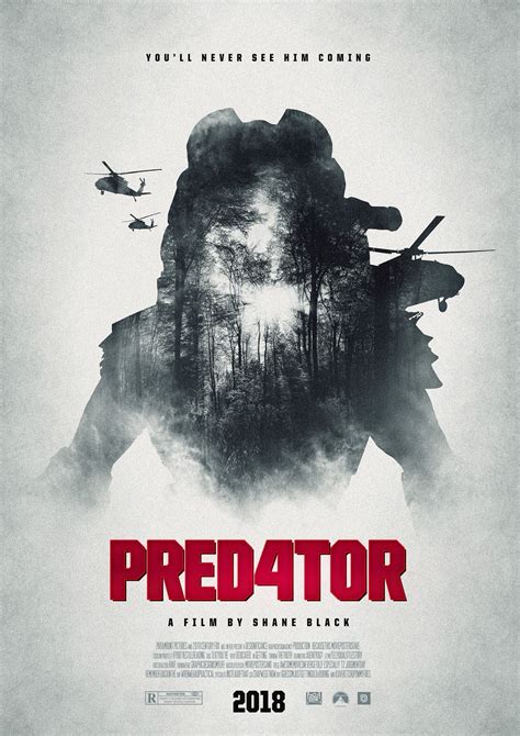 I also want some additional background designs like in the second poster i. Predator (2018) | Predator movie, Predator full movie ...