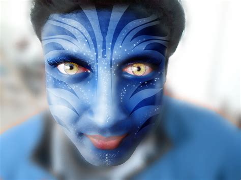 Avatar D Halloween Face Makeup Carnival Face Paint Face
